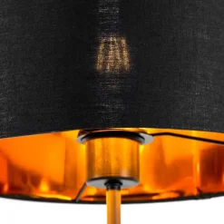 QAZQA Stehlampen|Wohnzimmerlampen*Moderne Stehlampe schwarz mit Gold - VT 1