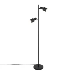 QAZQA Stehlampen|Wohnzimmerlampen*Moderne Stehlampe schwarz 2-flammig - Stijn
