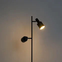QAZQA Stehlampen|Wohnzimmerlampen*Moderne Stehlampe schwarz 2-flammig - Stijn