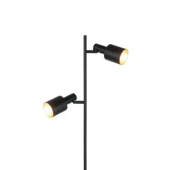 QAZQA Stehlampen|Wohnzimmerlampen*Moderne Stehlampe schwarz 2-flammig - Stijn