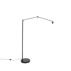 QAZQA Stehlampen|Wohnzimmerlampen*Moderne Stehlampe schwarz verstellbar - Editor
