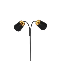 QAZQA Stehlampen|Wohnzimmerlampen*Moderne Stehlampe schwarz 2-Licht - Carmen