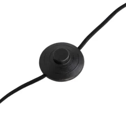 QAZQA Stehlampen|Wohnzimmerlampen*Moderne Stehlampe schwarz mit Schirm schwarz mit Gold - Simplo