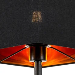 QAZQA Stehlampen|Wohnzimmerlampen*Moderne Stehlampe schwarz mit Gold - VT 1