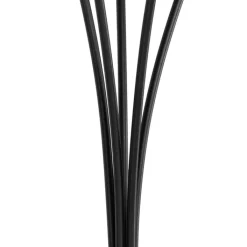 QAZQA Schlafzimmerlampen|Küchenlampen*Moderne Stehlampe schwarz 5-Licht mit Rauchglas - Athen