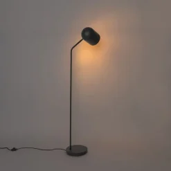 QAZQA Stehlampen|Wohnzimmerlampen*Moderne Stehlampe schwarz mit Gold verstellbar – Morik