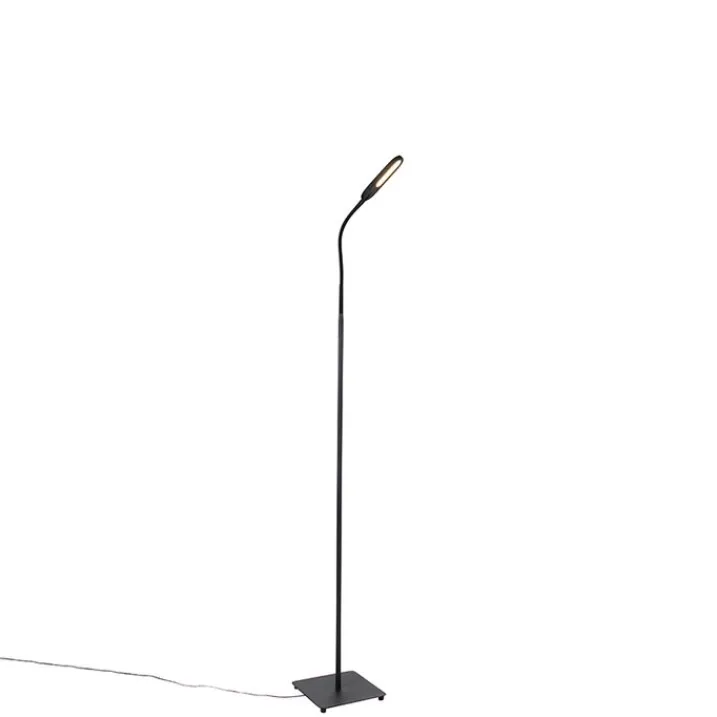 QAZQA Led-Stehlampen|Stehlampen*Moderne Stehlampe schwarz inkl. LED 4-stufig dimmbar - Botot