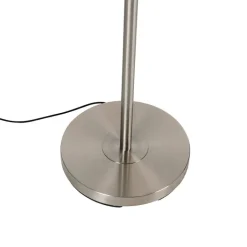 QAZQA Schlafzimmerlampen|Küchenlampen*Moderne Stehlampe Stahl inkl. LED mit Fernbedienung und Lesearm - Strela