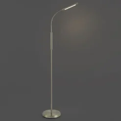 QAZQA Küchenlampen|Esszimmerlampen*Moderne Stehleuchte aus Stahl inkl. LED 3-Stufen-Dimmbar Wiederaufladbar - Statler