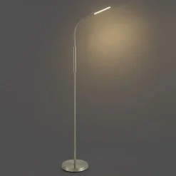 QAZQA Küchenlampen|Esszimmerlampen*Moderne Stehleuchte aus Stahl inkl. LED 3-Stufen-Dimmbar Wiederaufladbar - Statler