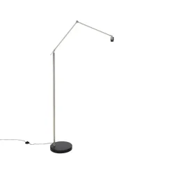 QAZQA Stehlampen|Wohnzimmerlampen*Moderne Stehleuchte aus Stahl verstellbar - Editor