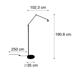 QAZQA Stehlampen|Wohnzimmerlampen*Moderne Stehleuchte aus Stahl verstellbar - Editor