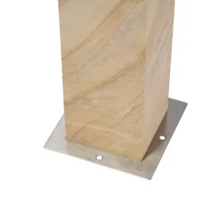 QAZQA Gartenbeleuchtung|Stehlampen Außen*Moderne Stehleuchte beige 70 cm - Grumpy