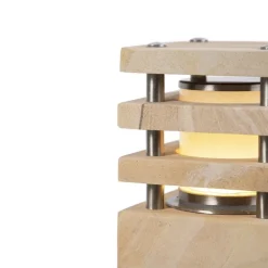 QAZQA Gartenbeleuchtung|Stehlampen Außen*Moderne Stehleuchte beige 70 cm - Grumpy