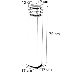 QAZQA Stehlampen Außen|Gartenbeleuchtung*Moderne Stehleuchte beige 70 cm - Grumpy