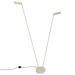 QAZQA Stehlampen|Esszimmerlampen*Moderne Stehleuchte Beige 2-Lichter GU10 35mm - Thomas
