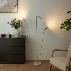 QAZQA Stehlampen|Wohnzimmerlampen*Moderne Stehleuchte Beige 3-Lichter GU10 35mm - Thomas