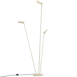 QAZQA Stehlampen|Wohnzimmerlampen*Moderne Stehleuchte Beige 3-Lichter GU10 35mm - Thomas