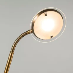 QAZQA Schlafzimmerlampen|Wohnzimmerlampen*Moderne Stehleuchte Bronze inkl. LED - Eva