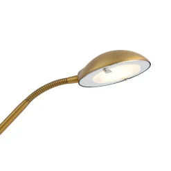 QAZQA Led-Stehlampen|Akku Lampen*Moderne Stehleuchte Bronze inkl. LED 3-Stufen-Dimmbar Wiederaufladbar - Waldorf