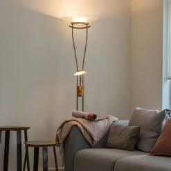 QAZQA Lampen Für Dein Homeoffice|Led-Stehlampen*Moderne Stehleuchte Bronze inkl. LED und Dimmer - Lexus