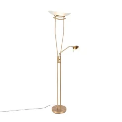 QAZQA Lampen Für Dein Homeoffice|Led-Stehlampen*Moderne Stehleuchte Bronze inkl. LED und Dimmer - Lexus