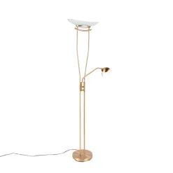 QAZQA Lampen Für Dein Homeoffice|Led-Stehlampen*Moderne Stehleuchte Bronze inkl. LED und Dimmer - Lexus