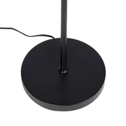 QAZQA Esszimmerlampen|Wohnzimmerlampen*Moderne Stehleuchte 3-Flammig schwarz mit goldener Innenseite - Buell Deluxe