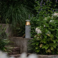 QAZQA Stehlampen Außen|Gartenbeleuchtung*Moderne Stehleuchte Granit 40 cm - Happy