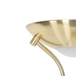 QAZQA Schlafzimmerlampen|Küchenlampen*Moderne Stehleuchte Messing mit Leselampe inkl. LED dim to warm - Diva