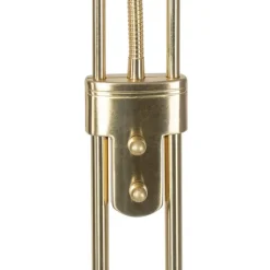 QAZQA Schlafzimmerlampen|Küchenlampen*Moderne Stehleuchte Messing mit Leselampe inkl. LED dim to warm - Diva