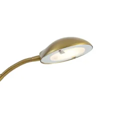 QAZQA Led-Stehlampen|Akku Lampen*Moderne Stehleuchte Messing inkl. LED 3-Stufen-Dimmbar Wiederaufladbar - Waldorf