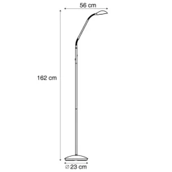 QAZQA Led-Stehlampen|Akku Lampen*Moderne Stehleuchte Messing inkl. LED 3-Stufen-Dimmbar Wiederaufladbar - Waldorf