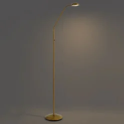 QAZQA Led-Stehlampen|Akku Lampen*Moderne Stehleuchte Messing inkl. LED 3-Stufen-Dimmbar Wiederaufladbar - Waldorf
