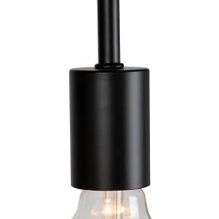 QAZQA Stehlampen|Wohnzimmerlampen*Moderne Stehleuchte Schwarz Rund 145cm - Facil