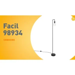 QAZQA Stehlampen|Wohnzimmerlampen*Moderne Stehleuchte Schwarz Rund 145cm - Facil