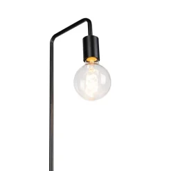 QAZQA Stehlampen|Wohnzimmerlampen*Moderne Stehleuchte Schwarz Rund 145cm - Facil