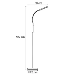 QAZQA Led-Stehlampen|Akku Lampen*Moderne Stehleuchte schwarz inkl. LED 3-Stufen-Dimmbar Wiederaufladbar - Statler
