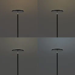 QAZQA Led-Stehlampen|Stehlampen*Moderne Stehleuchte Schwarz inkl. LED Dimmbar RGB mit Fernbedienung - Sjors