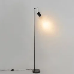 QAZQA Stehlampen|Wohnzimmerlampen*Moderne Stehleuchte schwarz verstellbar - Java