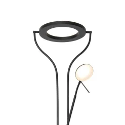 QAZQA Led-Stehlampen|Stehlampen*Moderne Stehleuchte schwarz mit Lesearm inkl. LED und Dimmer - Divo