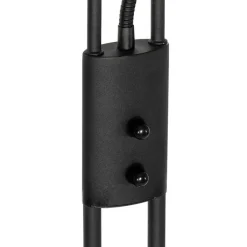 QAZQA Led-Stehlampen|Stehlampen*Moderne Stehleuchte schwarz mit Lesearm inkl. LED und Dimmer - Divo