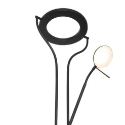 QAZQA Led-Stehlampen|Stehlampen*Moderne Stehleuchte schwarz mit Lesearm inkl. LED und Dimmer - Divo
