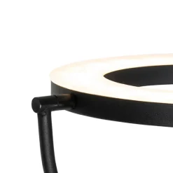 QAZQA Led-Stehlampen|Stehlampen*Moderne Stehleuchte schwarz mit Lesearm inkl. LED und Dimmer - Divo