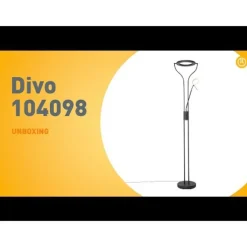 QAZQA Led-Stehlampen|Stehlampen*Moderne Stehleuchte schwarz mit Lesearm inkl. LED und Dimmer - Divo