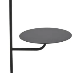 QAZQA Stehlampen|Wohnzimmerlampen*Moderne Stehleuchte Schwarz mit Rundtisch - Ostrich