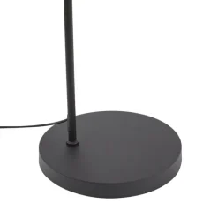 QAZQA Stehlampen|Wohnzimmerlampen*Moderne Stehleuchte Schwarz mit Rundtisch - Ostrich