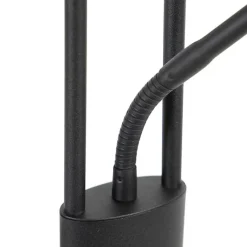 QAZQA Lampen Für Dein Homeoffice|Led-Stehlampen*Moderne Stehleuchte schwarz inkl. LED mit Lesearm - Divine