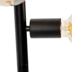 QAZQA Stehlampen|Wohnzimmerlampen*Moderne Stehleuchte schwarz 5-flammig - Facil