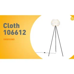 QAZQA Schlafzimmerlampen|Küchenlampen*Moderne Stehleuchte schwarz mit weißem Schirm - Cloth